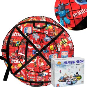 Тюбінг 100 см "роблекс червоний" (Оксфорд, ПВХ) санки ватрушка