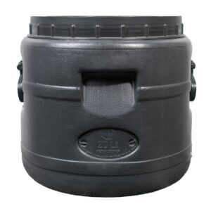 Бочка 20 л пластикова  технічна чорна бідон  широка горловина бочка для води