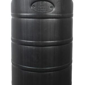 Технічна бочка 60 л  висока чорна ,широка горловина ємність для води