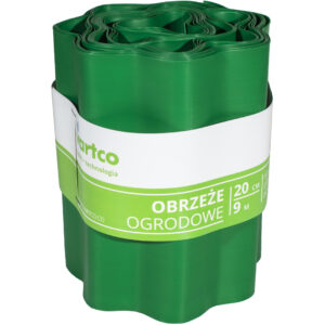 Бордюрна стрічка 20 см 9 метрів VARTCO зелена (Польща) пластикова