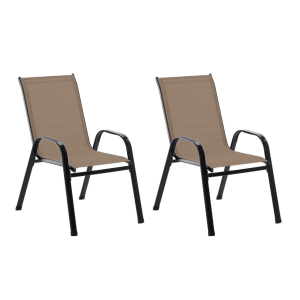 Комплект садових стільців 2 шт 4P Udine із текстилену для вулиці на металевій рамі для саду, тераси, балкона К