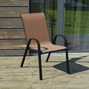 Садовий стілець із текстилену 4P Udine вуличний на металевій рамі для саду, тераси, балкона, кафе К