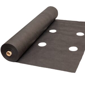 Агроволокно 90 г/м², 1.07×50 м чорне з перфорацією 2 отвори