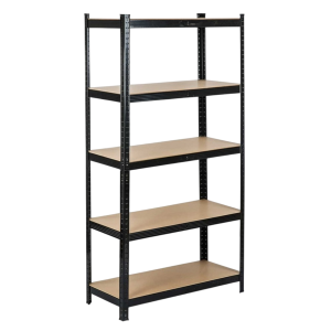 Стелаж 4Р StrongShelf 150X70X30см чорний 5 полиць МДФ загальне навантаження до 750 кг для складу комори гараж