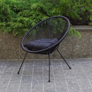 Стілець садовий 4Points Capri зі штучного ротанга для кафе на терасу балкона саду Ч