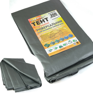 Тент 200 г/м2 Shadow 10 х 12 м тарпауліновий (Чіткий розмір) від вітру