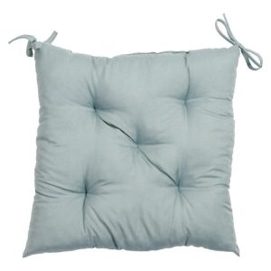 Подушка на стілець 40х40см Fibra квадратна на зав'язках для садових стільців тканина Сірий