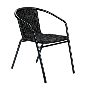 Садовий стілець вуличний 4P Garda з міцного з плетного штучного ротанга для тераси, балкона кафе саду дачі Ч