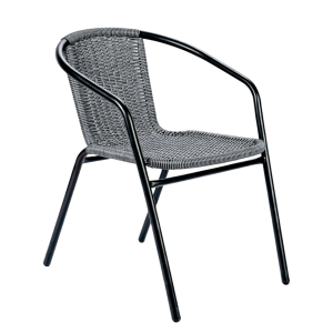 Садовий стілець вуличний 4P Garda з міцного з плетного штучного ротанга для тераси, балкона кафе саду дачі С