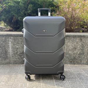 Валіза дорожня пластикова 4Points ONE велика L з висувною телескопічною ручкою на подвійних колесах Чорний