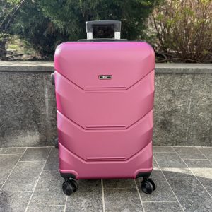 Валіза дорожня пластикова 4Points ONE середня М з висувною телескопічною ручкою на подвійних колесах Фіолетовий