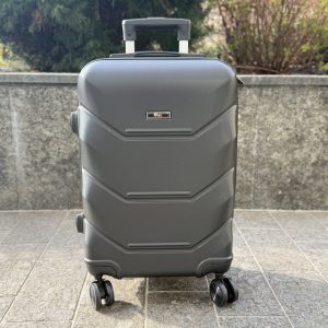 Валіза дорожня пластикова 4Points ONE маленька S з висувною телескопічною ручкою на подвійних колесах Чорний