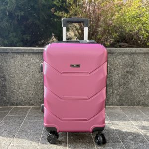 Валіза дорожня пластикова 4Points ONE маленька S з висувною телескопічною ручкою на подвійних колесах Фіолетовий